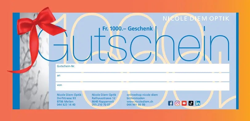 Nicole Diem Gutschein 1000,00 CHF NICOLE DIEM