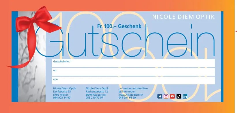 Nicole Diem Gutschein 100,00 CHF NICOLE DIEM